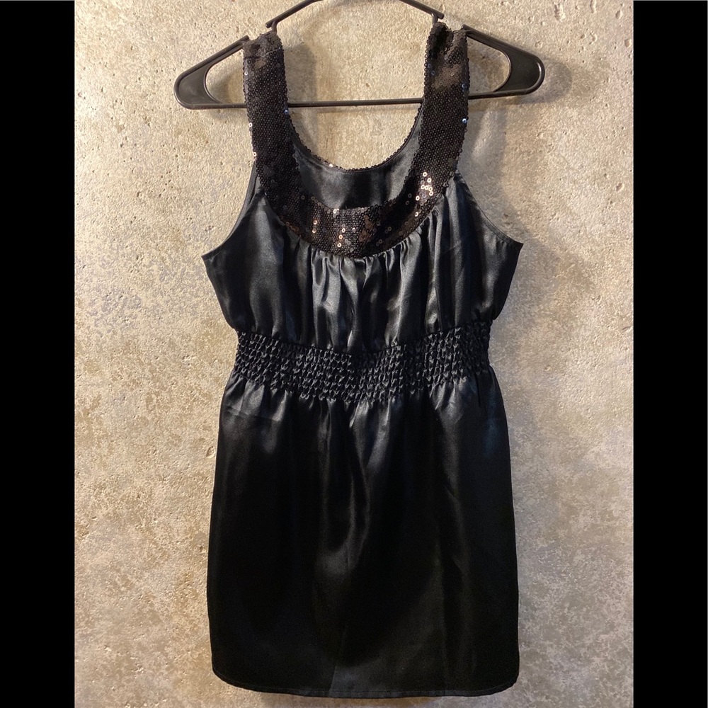 Studio Y size M sequined and elastic waist satin